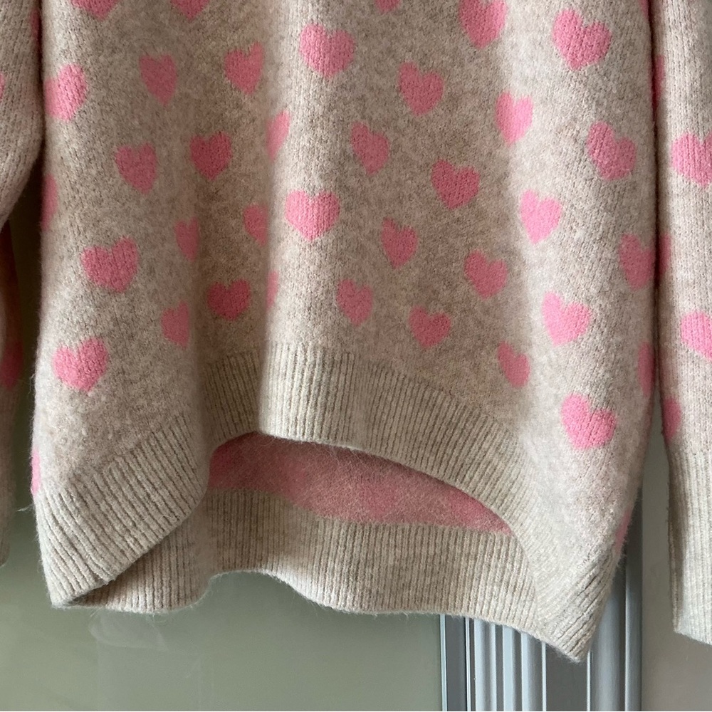 CeCe Cream and Pink Heart Sweater - Picture 4 of 5